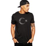 Qivi Türkiye Cumhurıyeti Atatürk Baskılı Beyaz Erkek Örme T-shirt