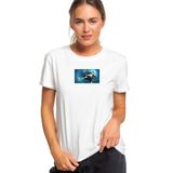 Qivi Underswap Sans Baskılı Beyaz Örme Kadın T-shirt