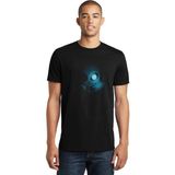 Qivi Undertale Gölge Baskılı Siyah Erkek Örme T-shirt