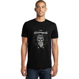 Qivi Urban Motorcycle Motorsiklet Baskılı Siyah Erkek Örme T-shirt