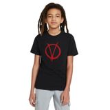 Qivi V For Vendetta Baskılı Unisex Çocuk Siyah T-shirt