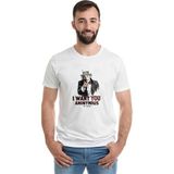 Qivi V For Vendetta I Want You Baskılı Beyaz Erkek Örme T-shirt