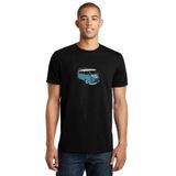 Qivi Volkswagen Van Baskılı Siyah Erkek Örme T-shirt
