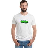 Qivi Vw Scirocco Baskılı Beyaz Erkek Örme T-shirt