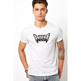 Qivi Wolfteam Logo Baskılı Beyaz Erkek Örme T-shirt