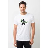 Qivi World Of Warcraft Illidan Stormrage 2 Baskılı Beyaz Erkek Örme Tshirt