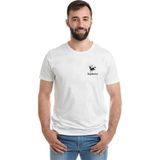 Qivi Yay Burcu Baskılı Beyaz Erkek Örme T-shirt