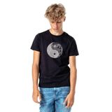 Qivi Ying Yang Upside Baskılı Unisex Çocuk Siyah Sweatshirt