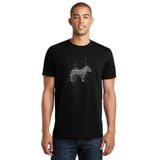 Qivi Zebra Baskılı Siyah Erkek Örme T-shirt
