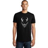 Qivi Zombie Baskılı Siyah Erkek Örme T-shirt