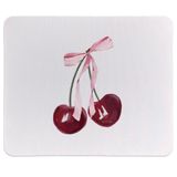 QIYUHOY Fare Altlıkları, Kiraz Fare Altlığı, Pembe Mouse Pad, Ofis Dizüstü Bilgisayar için Yıkanabilir Kare Kumaş Fare Altlığı, Kablosuz Fare için Kaymaz Kauçuk Tabanlı Fare Altlıkları, Genç Kızlar