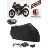 Qj SRK700 Branda Siyah Arka Çanta Uyumlu(Topcase) Motosiket Brandası Motor Örtüsü Çadır Su Geçirmez Motosiklet Kılıfı Motor Brandası,lastikli,taşıma Torbalı