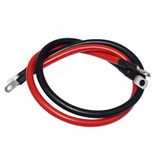 QKUDNGHY 4 AWG 12 İnç Güç Akü Kabloları, 3/8" Pabucu Terminalleri, Saf Bakır Akü İnvertör Kablo Seti, 4 Ölçü x 30,48 cm (1 Siyah ve 1 Kırmızı) Deniz Solar ATV Çim Biçme Makinesi RV Araba Motosiklet için (12