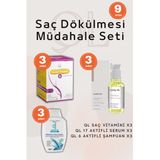 Ql Sac Dokulmesi Mudahale Seti ( 3 Sac Vitamini - 3 Sac Serumu - 3 Sampuan)