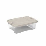 Qlear Box Transparent Bej Saklama Kutusu 12 lt