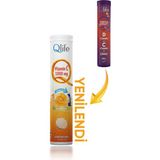 Qlife 20 Adet Efervesan Tablet C Vitamini D3 Vitamini Çinko İçeren Takviye