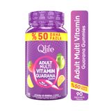 Qlife Adult Multivitamin Guarana Gummies - Yetişkin Multivitamin Çiğnenebilir 90 Adet