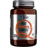 Qlife Korean Panax Ginseng Complex Takviye Edici Gıda 30 Kapsül 500mg
