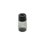 Qlux C-00366 Siyah İnci Tuzluk ve Baharatlık 100CC Plastik Kapak 3 Sitil Döküm Siyah Şeffaf Cam - 30'li Paket
