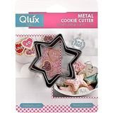 Qlux Ideas 3'lü Metal Kurabiye Kalıbı Gri Renk Dikdörtgen Şekil Dayanıklı Malzeme ile