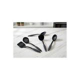 QLUX IDEAS 5 Parça Servis Seti Kepçe Kevgir Spatula Delikli Kaşık Servis Kaşığı BPA Free Yapışmaz Yüzey Dostu Mutfak Seti