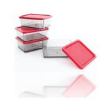 Qlux Ideas Bonbon Kahvaltılık Mini Saklama Kabı Seti L662 - Kırmızı