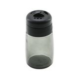 Qlux Ideas Qlux C-00366 Siyah Inci Tuzluk ve Baharatlık 100CC Plastik Kapak 3 Sitil Döküm Siyah Şeffaf Cam - 30'li Paket