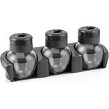 Qlux Ideas Qlux C-00372 Star Standlı Tuzluk ve Baharatlık 3X210CC Plastik Kapak 3 Sitil Döküm - 8'li Paket