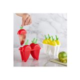 QLUX IDEAS Qlux Eğlenceli Dondurma Kalıbı Ev Yapımı Dondurma Kalıbı 300ml - 4 Renk Plastik