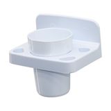 Qlux Ideas Qlux L-00646 Diş Fırçalık D.gen: 8X12CM Bardaklı + 4-Fırçalık Beyaz Abs Plastik Yapışkanlı Montaj - 24'li Paket