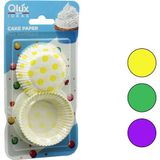 Qlux L-00171 Kek Kapsülü Çap: 7.5cm Derinlik: 2cm Küçük Muffın Yuvarlak İnce Kağıt Kartela Ambalaj