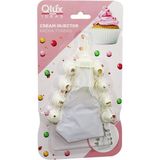 Qlux L-00172 Avantage 10PCS Krema Torbası - Süsleme Başlık Seti 1-Beyaz Torba - 9-Krem Beyazı Plastik Başlık (2)