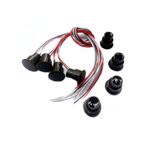 QLXHBOT RC-36 NC+NO Gömme Kablolu Güvenlik Pencere Kapı Kontak Sensörü Alarmı Manyetik Reed Anahtarı Kahverengi - (4 Takım)