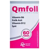 Qmfoll Vitamin B6 Folik Asit Vitamin B12 İyot İçeren 60 Tablet