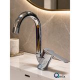 Qmix Trend Banyo Lavabo Bataryası Aç Kapa Özellikli Pirinç Malzeme Sıcak Soğuk Çift Su Girişli - Krom