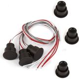 Qmseller Rc-36 Nc+No Gömme Kablolu Güvenlik Pencere Kapı Kontak Sensörü Alarm Manyetik Saz Anahtarı Kahverengi - (3 Set)