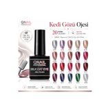 QNAİL PROFESSİONAL Kedi Gözü İpek Efektli Kalıcı Jel Oje Manyetik Parlak Cat Eye Nail Art Ojesi Sc-07