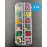 QNAİL PROFESSİONAL Kurutulmuş Gerçek Çiçek Nail Art Süsleme 3d Kuru Çiçek Model T-308