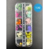 Qnail Professional Kurutulmuş Gerçek Çiçek Nail Art Süsleme 3D Kuru Çiçek Model T-312