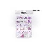 Qnail Professional Renkli Tırnak Taşı Seti 24’lü Nail Art Süsleme Parlak Kristal Boncuk Seti QA-301