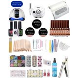 Qnail Professional Uno Kalıcı Oje - Protez Tırnak Seti(Freze Uv/led Aksesuar Full Parça Set) - Çok Renkli