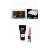 QNAİL PROFESSİONAL Uno Poly Jel Pink Silk LED/UV Protez Tırnak Tips Üst Form Jel Tips 12 Farklı Model Tips SET