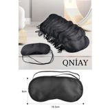 QNİAY 10 Adet Uyku Göz Bandı Maskesi Işık Önleyici Gözlük Maske Bant (siyah)
