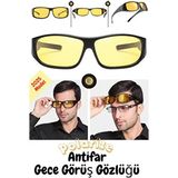 Qniay 2025 Antifar Anti Far Polarize Gece Sürüş Gözlüğü Gece Gündüz Güneş Görüş Gözlük - Sarı