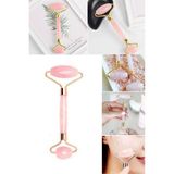 Qniay 2'li Set Pembe Kuvars Jade Roller + Göz Uyku Bandı Premium Pembe Yüz Masaj Aleti