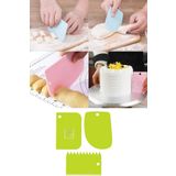 QNİAY 3lü Set Hamur Pasta Börek Kek Çörek Şekillendirici Kesici Kazıyıcı Q03