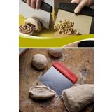 Qniay Çelik Spatula Hamur Kesici Pasta Kurabiye Hamuru Kesme Pasta Sıvama Malası