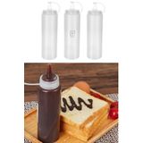 Qniay Chef Şişesi Kapaklı 700 Ml Salata Sosu Zeytinyağı Ketçap Mayonez Dağıtıcı Sıkma Sosluk Şişe(4 Adet)