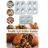 Qniay Pratik 4'lü Içli Köfte Kalıbı - Içli Köfte Kalıbı Aparatı Katlanabilir Içliköfte Aparatı Beyaz