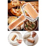 QNİAY Pratik Ahşap Saplı Rulo Hamur Açıcı Merdane Pürüzsüz Oklava Pizza Börek Açma Silindir